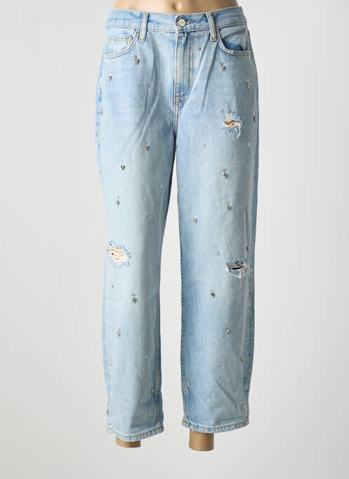 Jeans coupe droite effet usé délavé bleu LIU JO femme