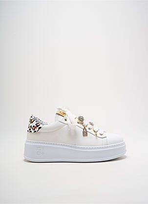 Baskets bout rond talon de 4 à 6cm blanc GIO+ femme