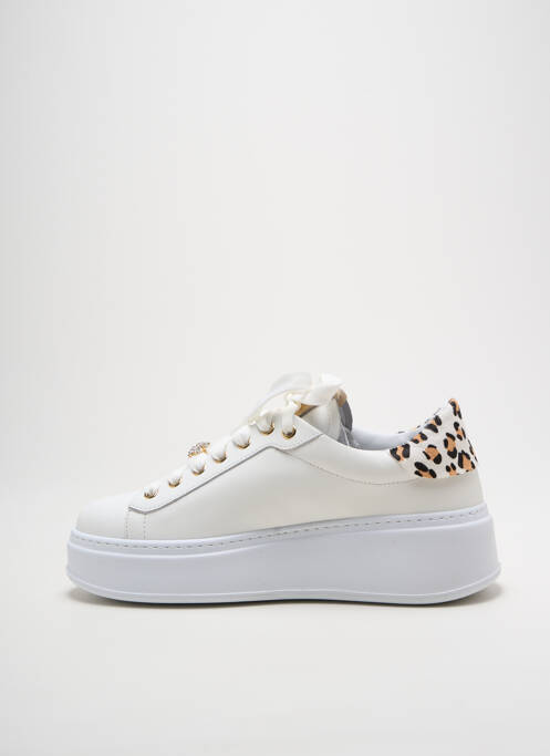 Baskets bout rond talon de 4 à 6cm blanc GIO+ femme