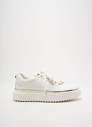 Baskets tissage satiné talon plat jusqu'à 3cm blanc STEVE MADDEN femme