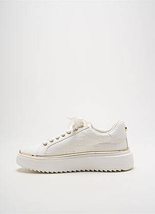 Baskets tissage satiné talon plat jusqu'à 3cm blanc STEVE MADDEN femme
