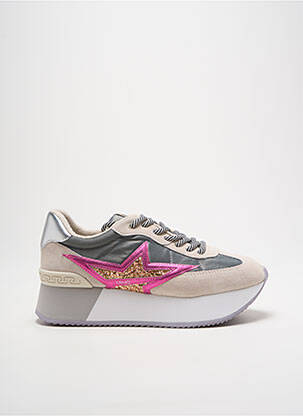 Baskets talon compensé talon de 4 à 6cm beige LIU JO femme