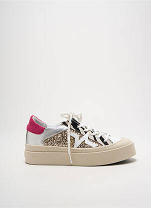 Baskets tissage tissage pailleté talon plat jusqu'à 3cm or TWELVE femme