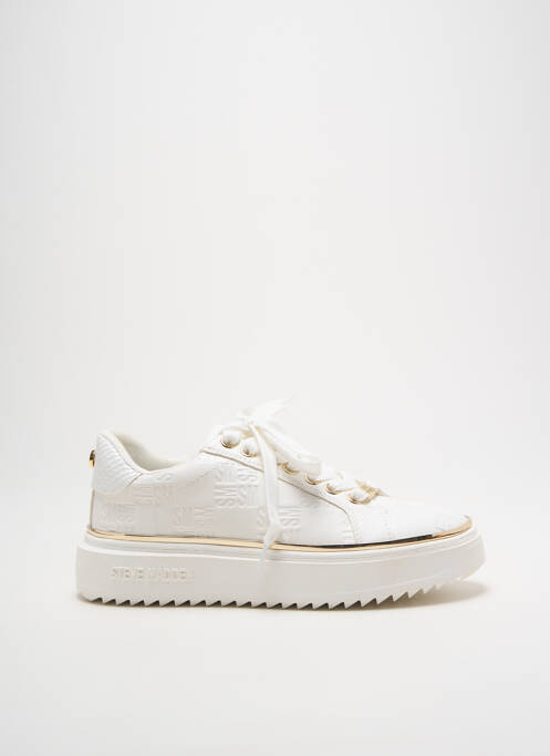 Baskets tissage satiné talon plat jusqu'à 3cm blanc STEVE MADDEN femme