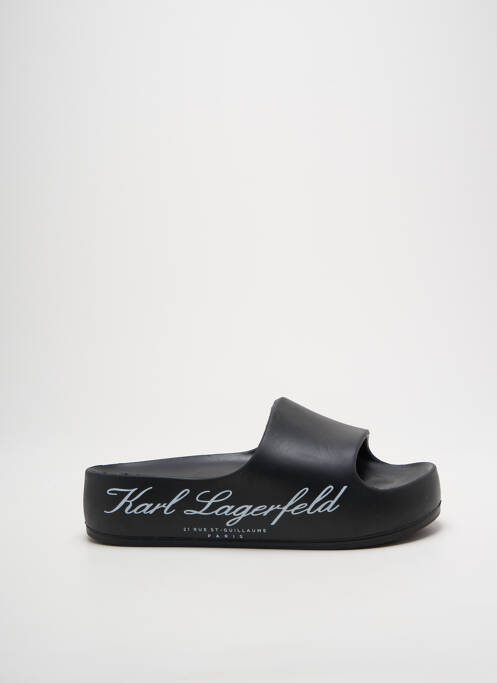 Mules/sabots matière lisse talon de 4 à 6cm noir KARL LAGERFELD femme