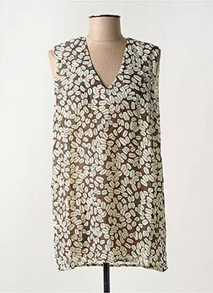 Tunique sans manche beige ARELINE pour femme