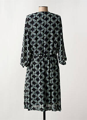Robe mi-longue manches 3/4 manches 3/4 bleu ARELINE femme