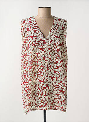 Tunique sans manche rouge ARELINE pour femme