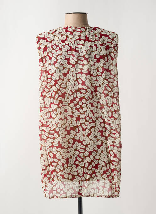 Tunique sans manche rouge ARELINE femme