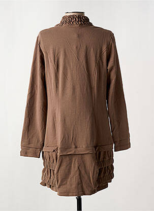 Veste casual col rond marron ARELINE femme