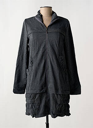 Veste casual col rond gris ARELINE femme