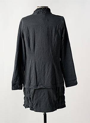 Veste casual col rond gris ARELINE femme