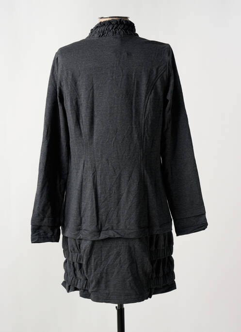 Veste casual col rond gris ARELINE femme