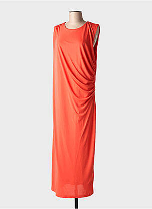 Robe longue sans manche sans manche orange ESQUALO femme