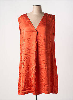 Robe courte coupe fluide sans manche orange PAKO LITTO femme
