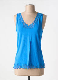 Top/caraco tissage jersey bleu ANTIGEL femme