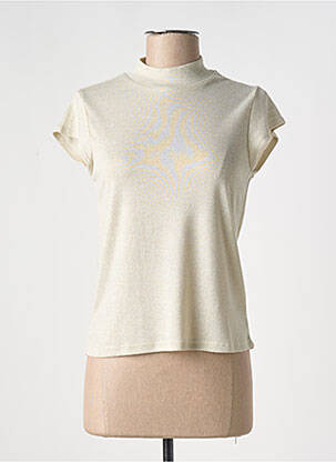 Top stretch manches courtes beige GRACE & MILA femme