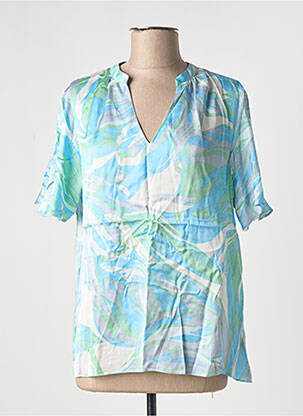 Blouse imprimé fantaisie manches courtes bleu ESQUALO femme