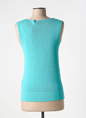 Pull col v sans manche bleu ESQUALO femme