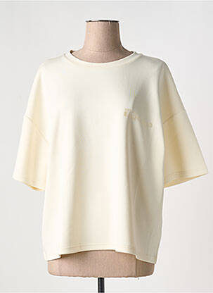 T-shirt manches mi-longues manches courtes beige ESQUALO femme