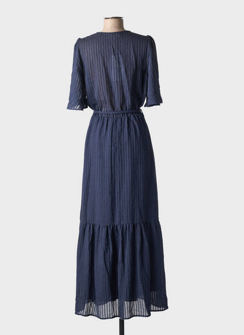 Robe longue manches courtes manches courtes bleu GRACE & MILA femme