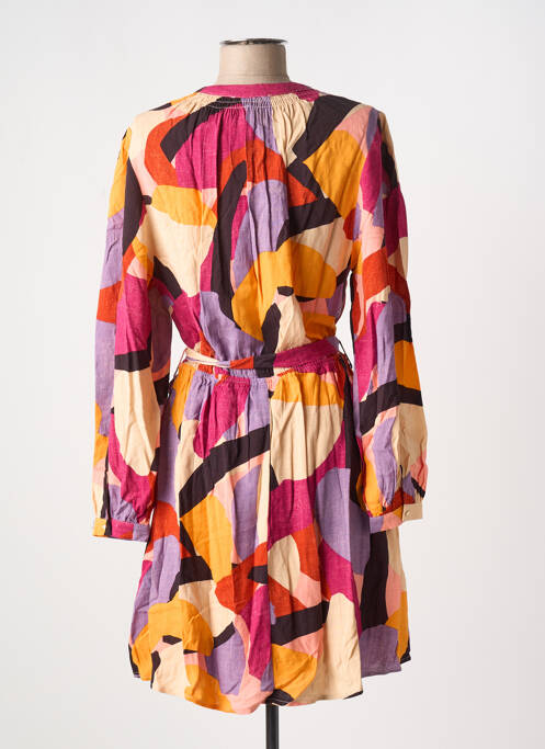Robe courte manches longues manches longues orange GRACE & MILA femme