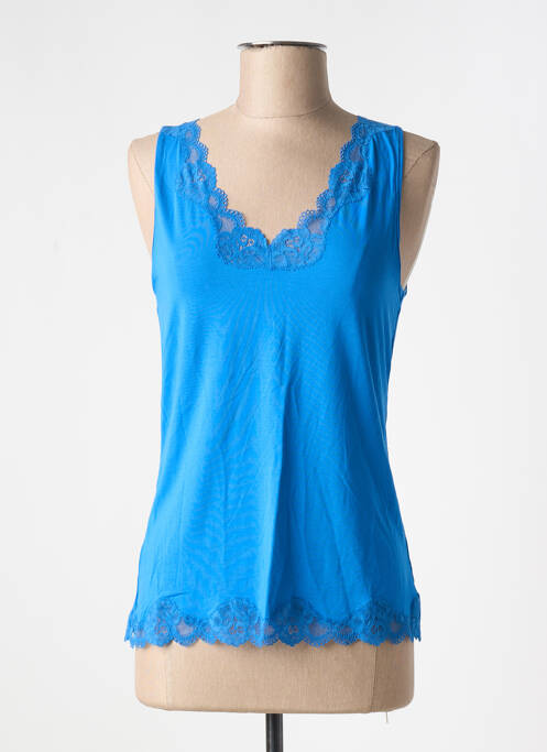 Top/caraco tissage jersey bleu ANTIGEL femme