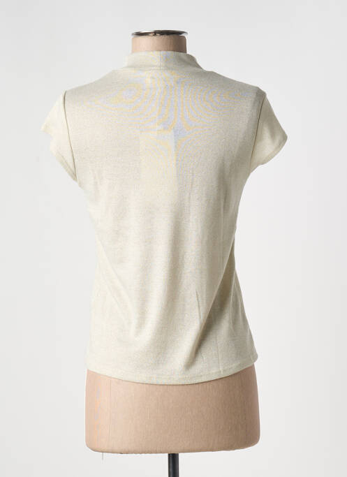 Top stretch manches courtes beige GRACE & MILA femme