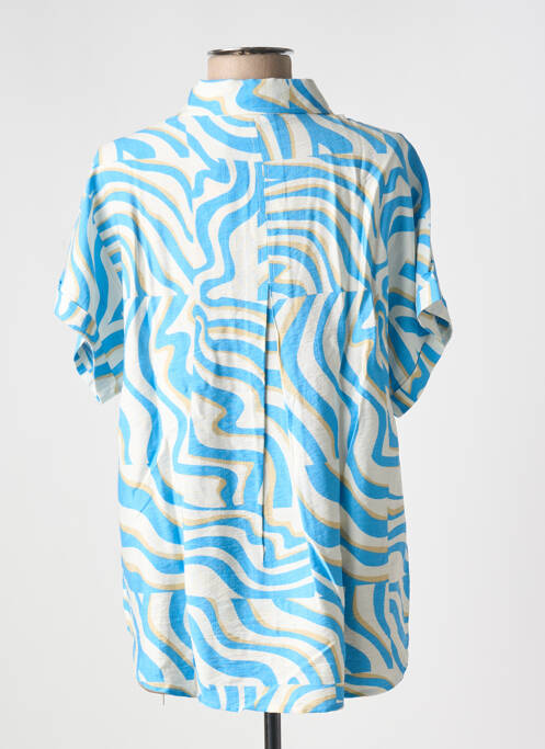 Chemisier manches courtes manches courtes bleu ESQUALO femme