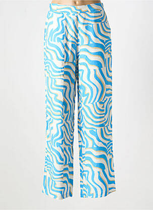 Pantalon large fermeture zip latéral taille normale bleu ESQUALO femme