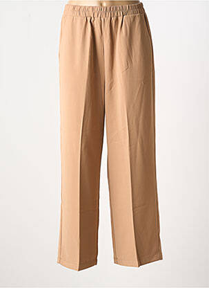 Pantalon large tissage popeline taille normale marron GRACE & MILA femme