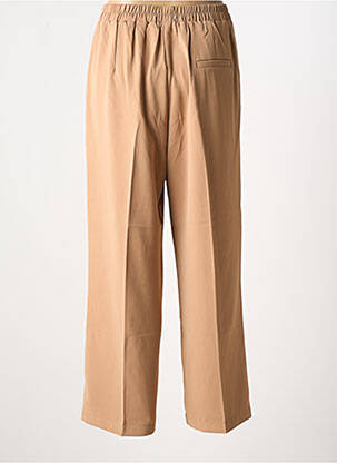 Pantalon large tissage popeline taille normale marron GRACE & MILA femme