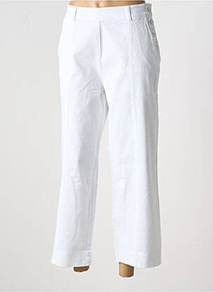 Pantalon 7/8 stretch taille normale blanc PAKO LITTO femme