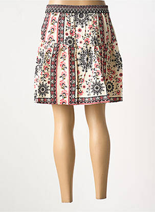 Jupe courte coupe droite beige GRACE & MILA femme
