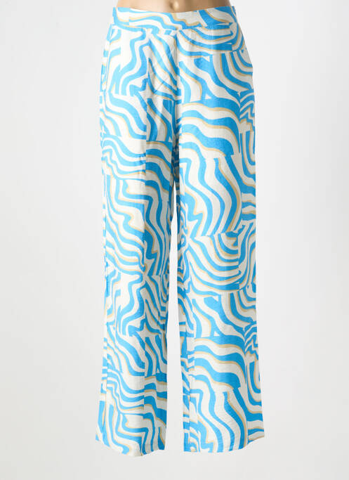 Pantalon large fermeture zip latéral taille normale bleu ESQUALO femme