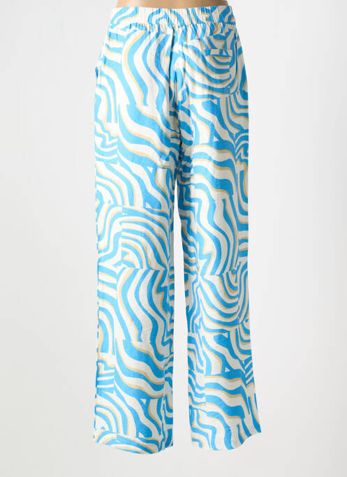 Pantalon large fermeture zip latéral taille normale bleu ESQUALO femme