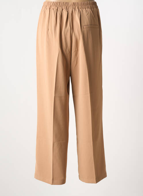 Pantalon large tissage popeline taille normale marron GRACE & MILA femme