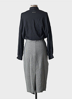 Robe mi-longue manches longues manches longues noir ALTO GIRO femme