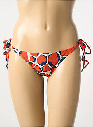 Bas de maillot de bain imprimé fantaisie string orange RIO DE SOL femme