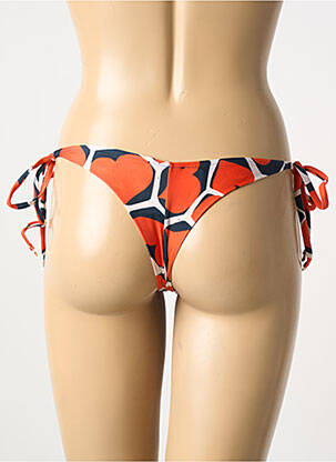 Bas de maillot de bain imprimé fantaisie string orange RIO DE SOL femme