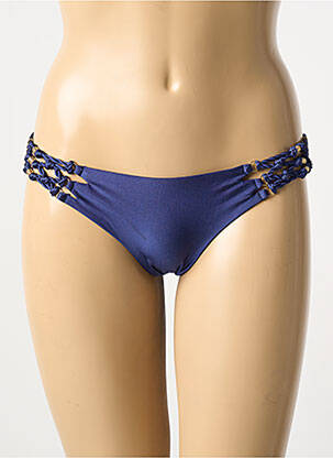 Bas de maillot de bain stretch string bleu DESPI femme