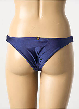 Bas de maillot de bain stretch string bleu DESPI femme