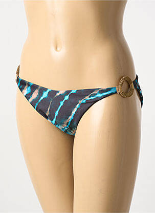 Bas de maillot de bain imprimé fantaisie culotte bleu DESPI femme
