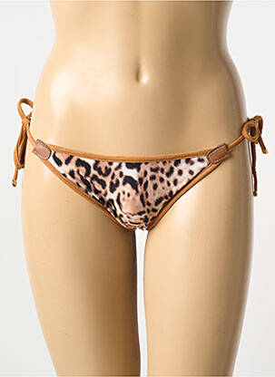 Bas de maillot de bain stretch bikini marron DESPI femme