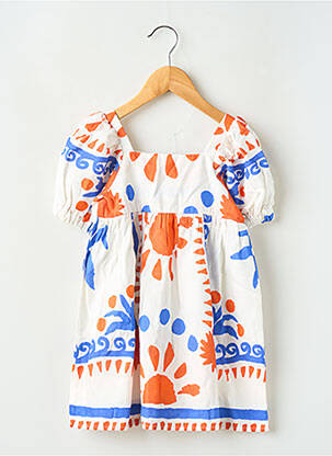 Robe courte blanc FABULA pour fille