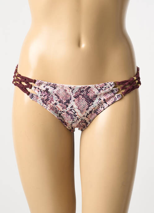 Bas de maillot de bain imprimé fantaisie culotte beige DESPI femme