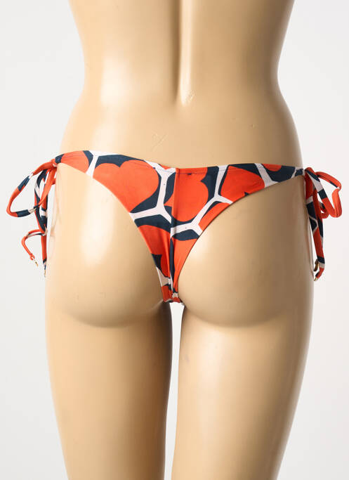 Bas de maillot de bain imprimé fantaisie string orange RIO DE SOL femme