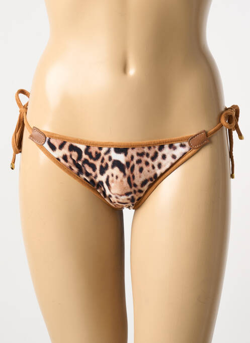 Bas de maillot de bain stretch bikini marron DESPI femme