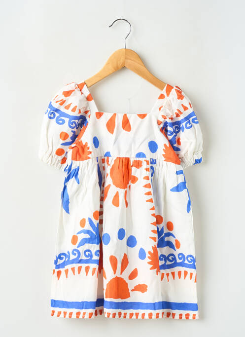 Robe courte blanc FABULA pour fille