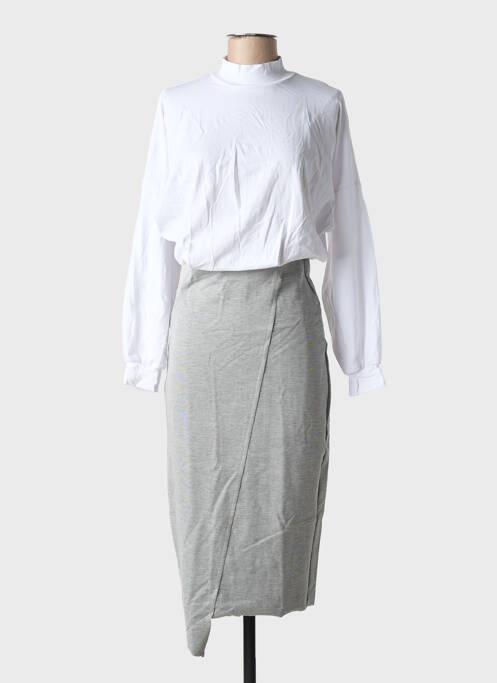 Robe mi-longue blanc ALTO GIRO pour femme